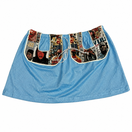 (2026) ESSENCE '90'S MAG' JERSEY SKIRT - BLUE