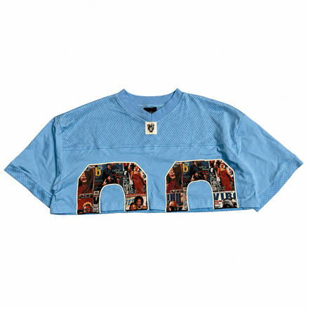 (2026) ESSENCE '90'S MAG' CROPPED JERSEY - BLUE